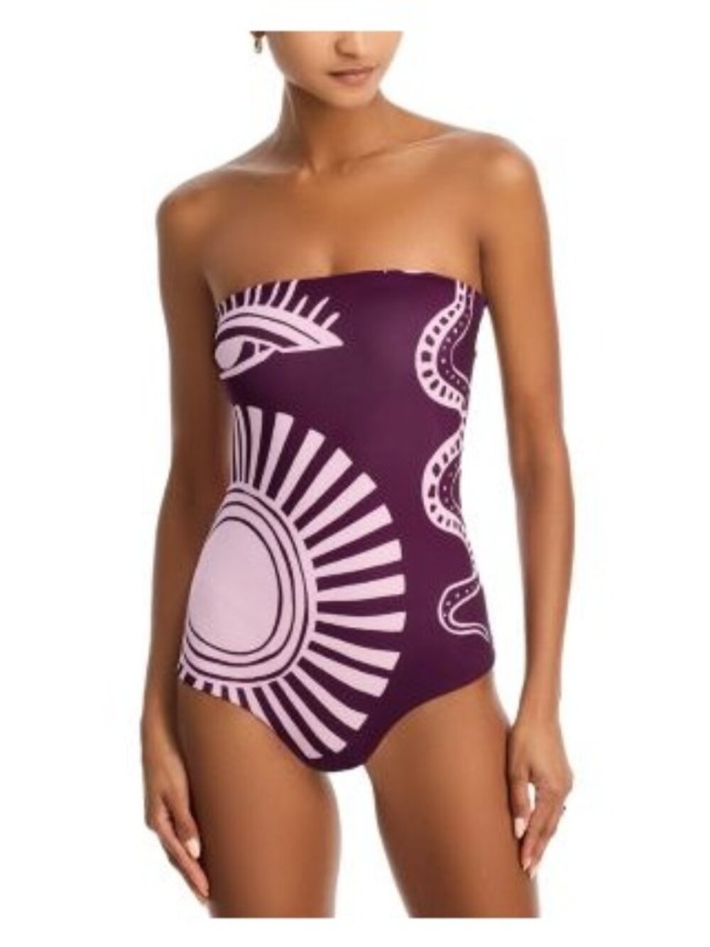 NWT Cala de la Cruz Alison One Piece Swimsuit Isis Plum Size Small